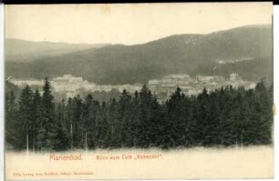 Marienbad. Blick vom Café Rübezahl