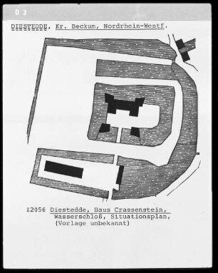 Situationsplan vom Wasserschloss Haus Crassenstein