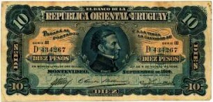Geldschein, 10 Pesos, 09/1914