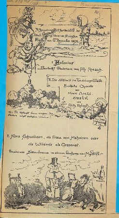 Allgemeiner Philisterverband des Akad. Gesang-Vereines München. Kneipe am 10. Dezember 1892. ...