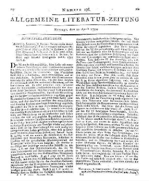 Luz, J. H.: Von der Intestaterbfolge nach den Provinzialrechten des Fürstenthums Ansbach. Nürnberg: Grattenauer 1793