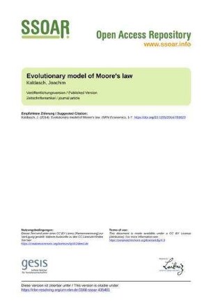 Evolutionary model of Moore's law