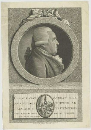 Bildnis des Christophorvs Carolvs Sigismvndvs Holzschvher ab Harrlach