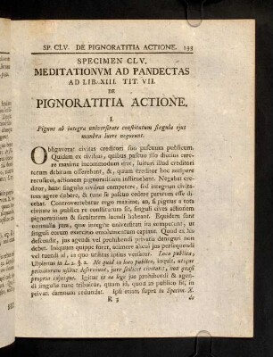 133-171, Ad Lib. XIII. Tit. VII. De Pignoratitia Actione