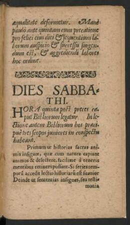 Dies Sabbathi.