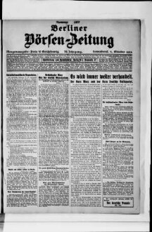 Berliner Börsen-Zeitung, Morgenausgabe