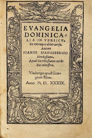 Evangelia Dominicalia In Versiculos extemporaliter versa