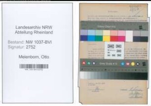 Entnazifizierung Otto Meienborn , geb. 26.01.1884 (Studiendirektor)
