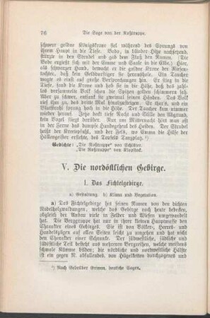 V. Die nordöstlichen Gebirge.