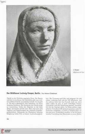 58: Der Bildhauer Ludwig Kasper, Berlin