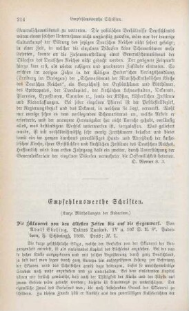 214-219 Empfehlenswerthe Schriften
