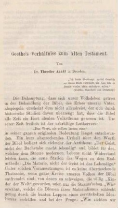 162-183 Goethe's Verhältniss zum Alten Testament