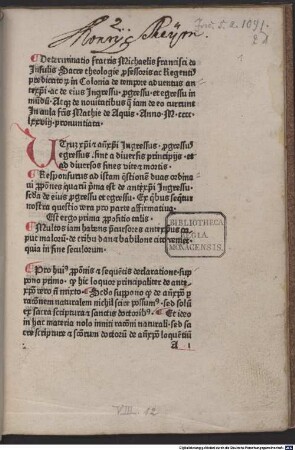 Determinatio de tempore adventus antichristi