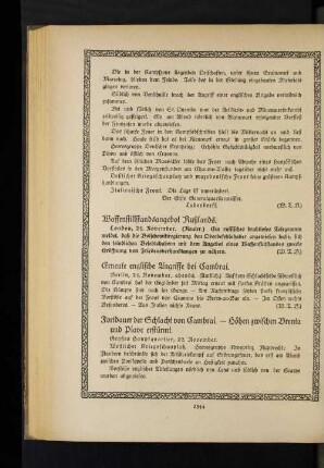 Erneute englische Angriffe bei Cambrai.