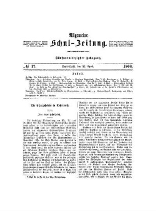 Die Schulzustände in Oestereich