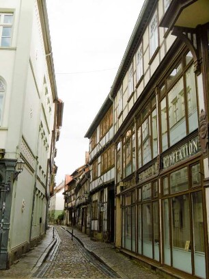 Quedlinburg: Straßenzug, von der Breiten Straße abgehend