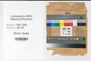 Entnazifizierung Walter Minow , geb. 31.10.1899 (Kaufmaennischer Angestellter)