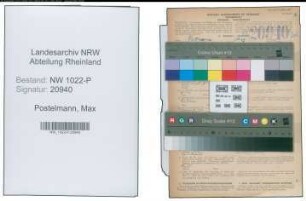 Entnazifizierung Max Postelmann , geb. 28.03.1901 (Arbeiter)