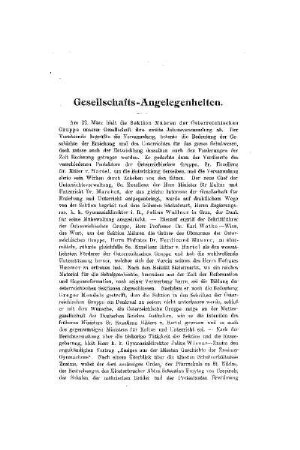Gesellschafts-Angelegenheiten