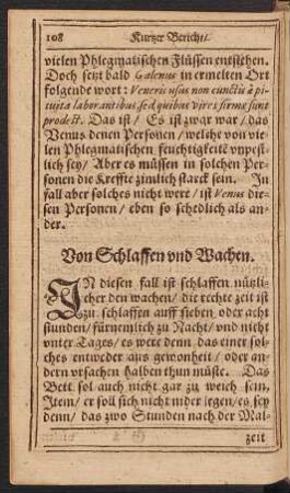 Von Schlaffen und Wachen.