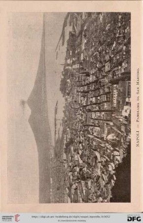 Napoli – Panorama da San Martino. – Panorama de St. Martin. – Panarama from “San Martino.” – Das Panorama von San Martino.