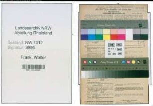 Entnazifizierung Walter Frank , geb. 04.12.1919 ()