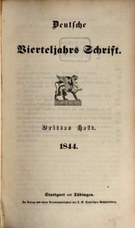 Deutsche Vierteljahrs-Schrift. 1844,3/4