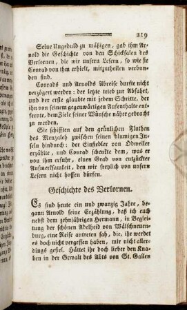 Geschichte des Verlornen