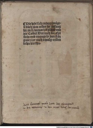 Hie hebt sich an das ewa[n]geli buch ...