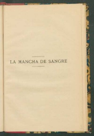 La mancha de sangre