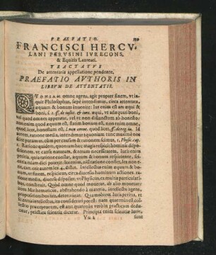 Praefatio Authoris In Librum De Attentatis.