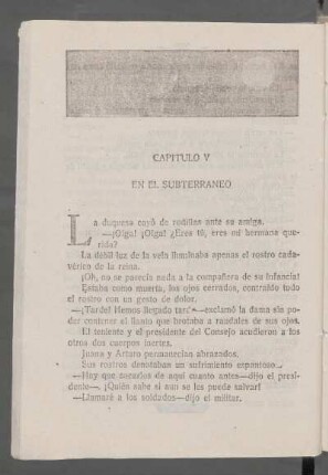 Capítulo V - En el subterráneo