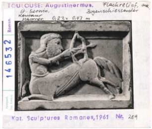 Toulouse: Augustinermuseum, Flachrelief aus St. Sernin, Kentaur