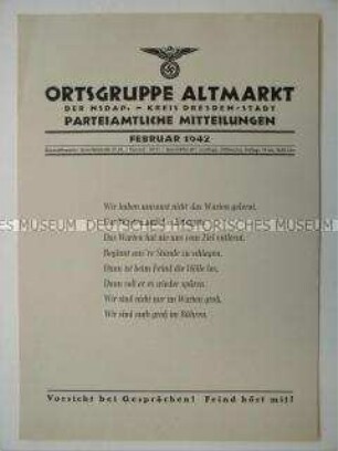 Mitteilungsblatt der NSDAP-Ortsgruppe Dresden-Altmarkt