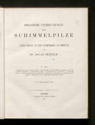 4: Culturmethoden z. Untersuchung d. Pilze ...