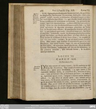 Caput XII. De Providentia Dei.