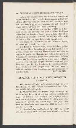 Auszüge Aus Einer Thüringischen Chronik.