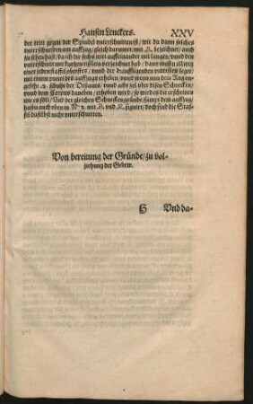 Von bereitung der Gründe/ zu volziehung der Gebew.