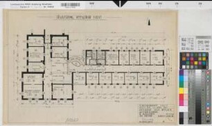 Soest, Amtsgericht und Gefängniss, 2. Obergeschoss, Grundriss, Baubestandszeichnung