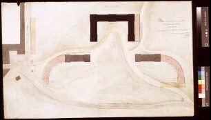 Nr. 1: Plan de la disposition générale des bâtiments du château d' Heubach, principauté du Prince Charles de Loveinstein