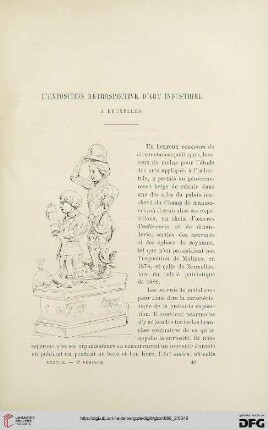 2. Pér. 38.1888: L' exposition rétrospective d'art industriel à Bruxelles