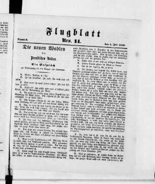 Flugblatt. 1849-1849