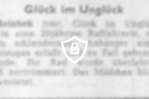 Glück im Unglück
