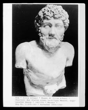 Oberteil der Statue eines buckligen Mannes, sogenannter Aesop