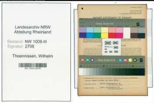 Entnazifizierung Wilhelm Thoennissen , geb. 02.04.1914 (Saegereibesitzer)