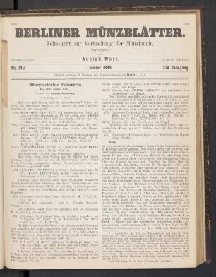 No. 149. Januar 1893