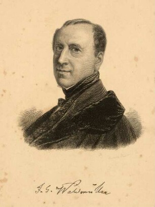 Hüssener, Auguste: Porträt Ferdinand Georg Waldmüller