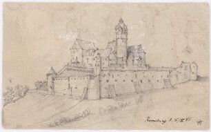 Burg, Ronneburg: Perspektivische Ansicht