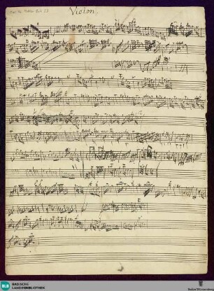 2 Instrumental pieces. Sketches - Mus. Hs. Molter Anh. 53