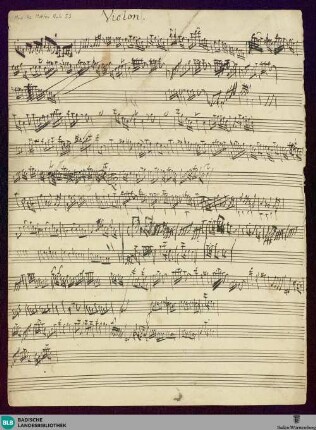 2 Instrumental pieces. Sketches - Mus. Hs. Molter Anh. 53